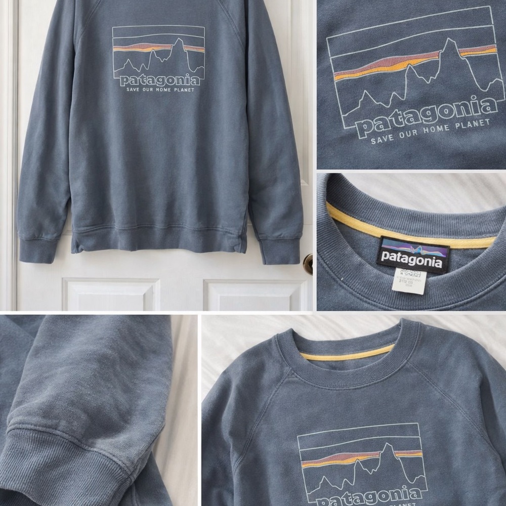 Patagonia Men's Gray-blue Crewneck Sweater